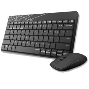 Rapoo Bluetooth Wireless Keyboard Mouse Combo 8000M Black