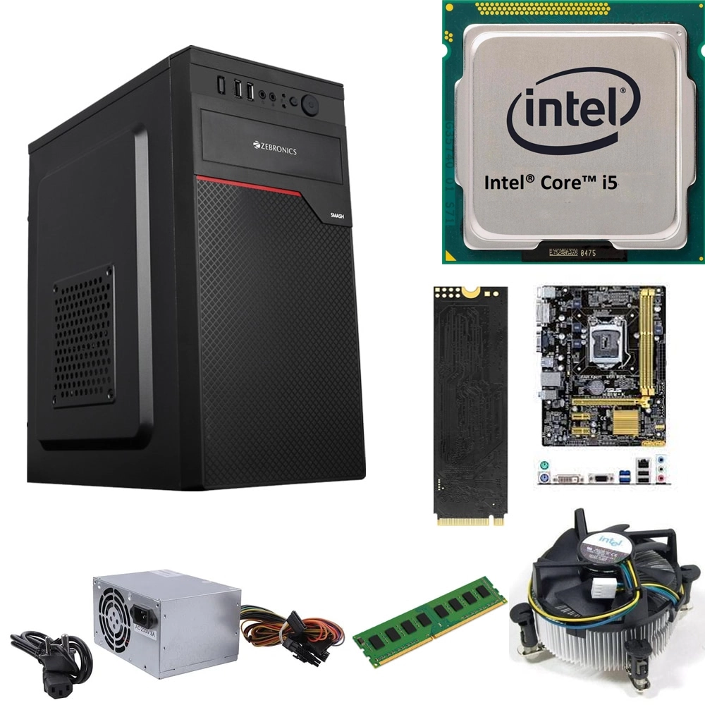 Assembled CPU Core i5 3rd H61 8GB Ram 512GB SSD Fan With Cabinet & SMPS