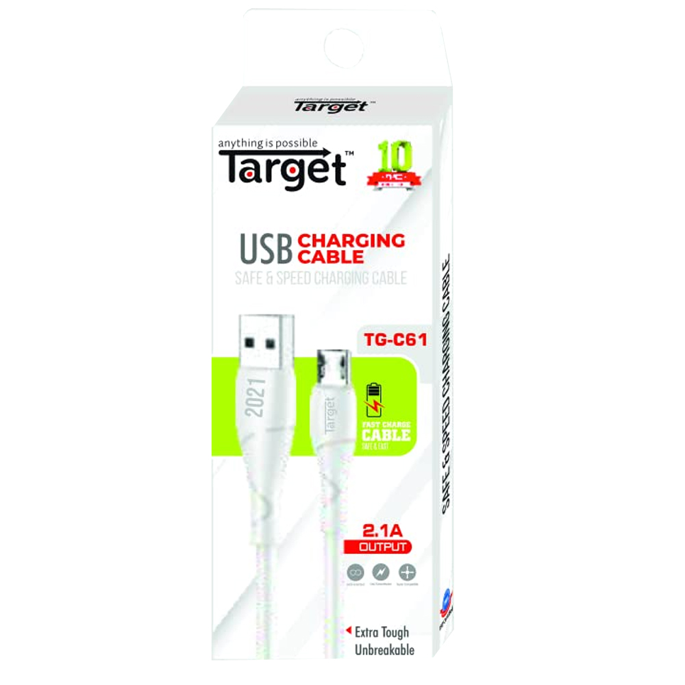 Target USB to Type C Cable White 2.1A TG-C61 - Image 4