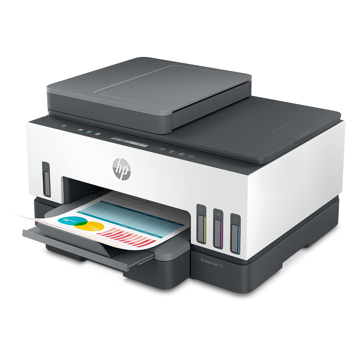 HP Multifunction Ink Tank Printer Wireless 750 Print, Scan, Copy, Wireless, USB, Wi-Fi, LAN, Mobile ,Duplex ADF - Image 2