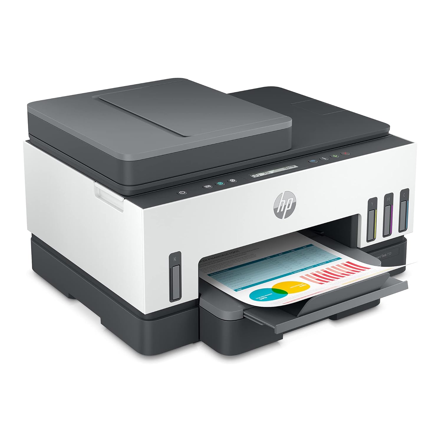 HP Multifunction Ink Tank Printer Wireless 750 Print, Scan, Copy, Wireless, USB, Wi-Fi, LAN, Mobile ,Duplex ADF - Image 3