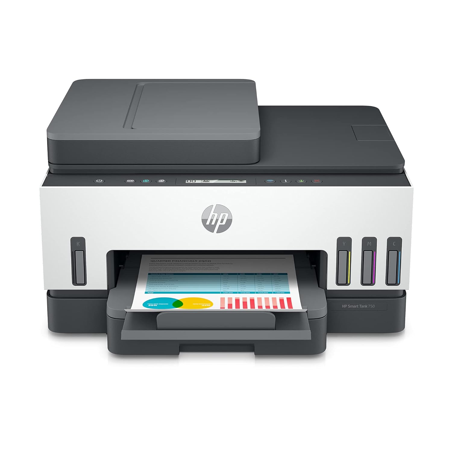 HP Multifunction Ink Tank Printer Wireless 750 Print, Scan, Copy, Wireless, USB, Wi-Fi, LAN, Mobile ,Duplex ADF