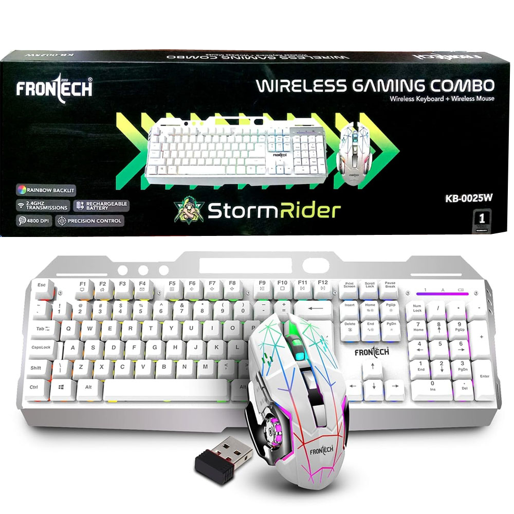 Frontech Wireless Keyboard Mouse Combo Gaming RGB KB-0025W