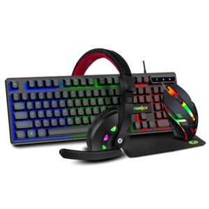Frontech Wired Keyboard Mouse Combo With Headphone Mousepad RGB KB-0038P