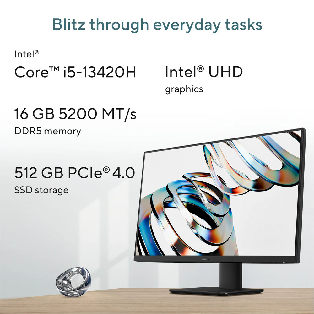Asus All in One Desktop V440VA-KBPC043WS i5 13420H 16GB Ram 512GB SSD WIN11 MSO2024 24" Screen - Image 2