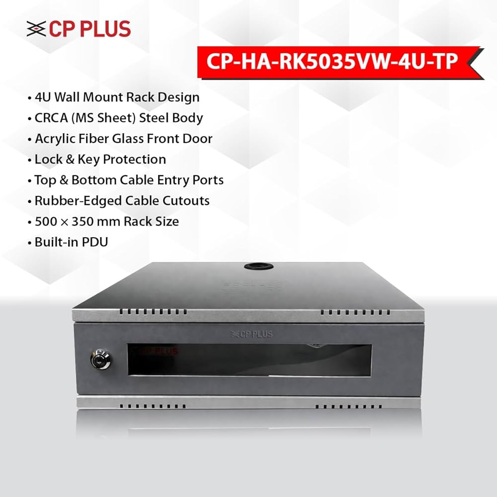 CP Plus Wall Mount Rack Networking 4U Fitted RK5035VW