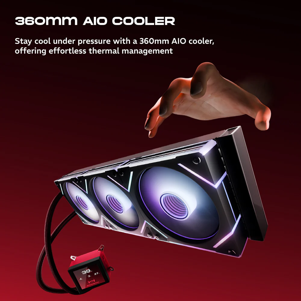 Dawg Liquid Cooling Fan ARGB 360 W-L360 AIO 3Fan Black