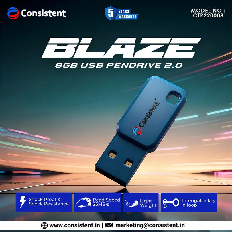 Consistent Pendrive 8GB 2.0 Blaze CTP220008