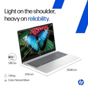 HP Laptop 15-fd1444TU Intel® Core™ 5-120U processor Windows 11 Home Single Language 39.6 cm (15.6) diagonal, FHD, anti-glare display Intel® Graphics 8 GB DDR4-3200 RAM 512 GB SSD Hard Drive Silver