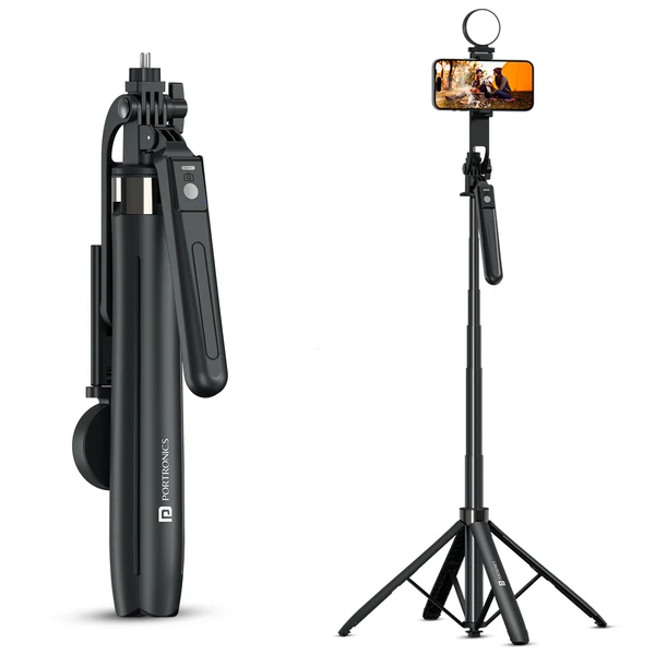 Portronics Tripod Stande and Selphy Stick Lumistick Neo POR 3513