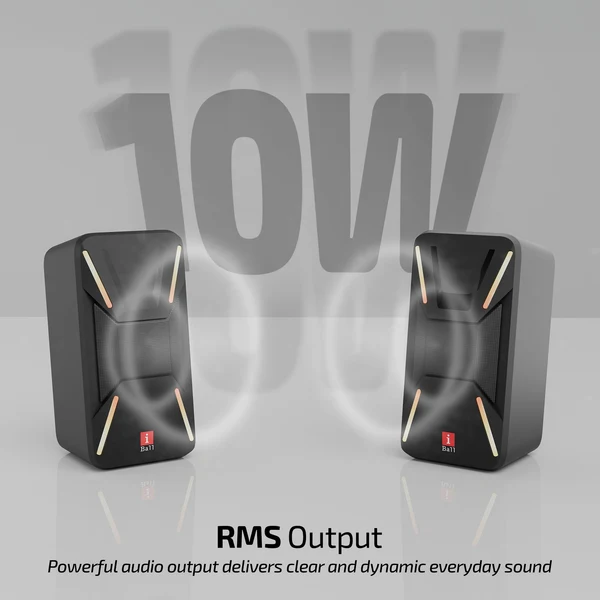 iBall 2.0 Speaker USB SoundWave 300 10W RGB