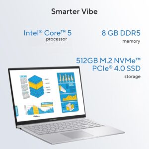 Asus Laptop X1504VAP-IN011WS- C5 120U 8GB Ram 512GB SSD WIN11 MSO2024 15.6" Silver